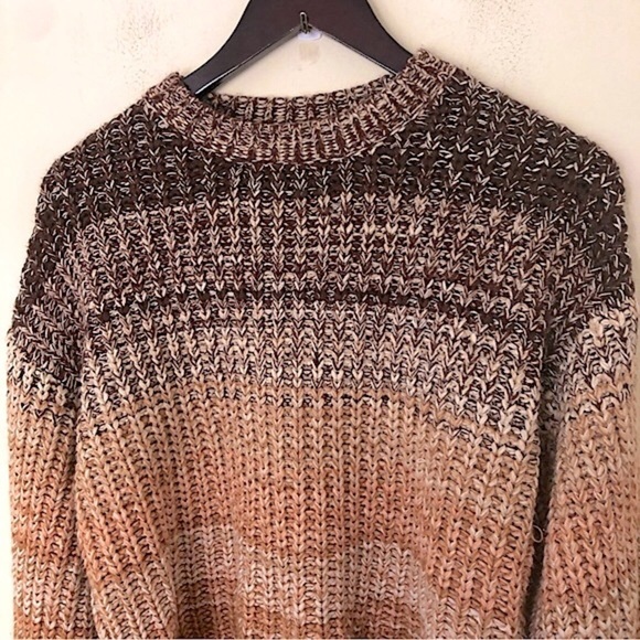 525 America Women’s Chunky Knit Marled Crew Neck Pullover Sweater Size Small - Picture 4 of 9